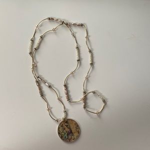 Abalone disc necklace